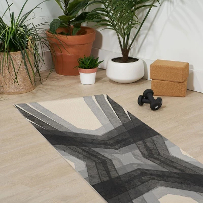 Sewzinski MODERN LINES GRAYS (6mm) 70" X 24" Yoga Mat - Society6 2 Sewzinski MODERN LINES GRAYS (6mm) 70" X 24" Yoga Mat - Society6 - Image 2