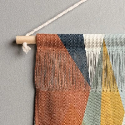 Little Arrow Design Co Modern Triangle Mosaic Multi Landscape Fiber Wall Hanging - Society6 2 Little Arrow Design Co Modern Triangle Mosaic Multi Landscape Fiber Wall Hanging - Society6 - Image 2