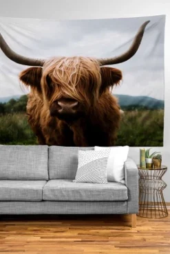 Michael Schauer Scottish Highland Cattle Tapestry - Society6