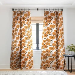 Alison Janssen Boho Poppies Single Panel Sheer Window Curtain - Society6 -Society6 Home Outlet Store GUEST b9913db1 ad39 48e9 a88d a1249670f7ac