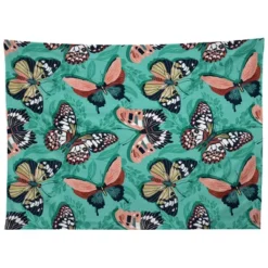 Heather Dutton Mariposa Boho Butterflies Aqua Tapestry - Society6 -Society6 Home Outlet Store GUEST bb13f973 5c64 4c64 8285 674a5a50fcf5