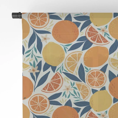 Avenie Citrus Fruits Blue Single Panel Sheer Window Curtain - Society6 3 Avenie Citrus Fruits Blue Single Panel Sheer Window Curtain - Society6 - Image 3