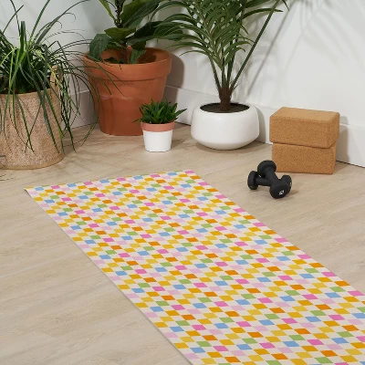 Iveta Abolina Eclectic Checker Check Cream (6mm) 70" X 24" Yoga Mat - Society6 2 Iveta Abolina Eclectic Checker Check Cream (6mm) 70" X 24" Yoga Mat - Society6 - Image 2