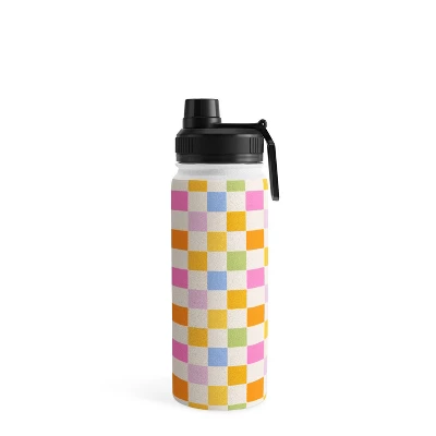 Iveta Abolina Eclectic Checker Check Cream Water Bottle - Society6 4 Iveta Abolina Eclectic Checker Check Cream Water Bottle - Society6 - Image 4