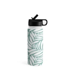 Heather Dutton Flowing Leaves Seafoam Water Bottle - Society6 -Society6 Home Outlet Store GUEST cb6685d7 1e8a 4dc5 aa07 06c205e7c03d