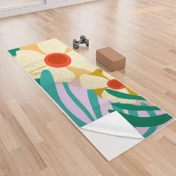 Sewzinski MODERN BOTANICALS I 70" X 24" Yoga Mat Towel - Society6