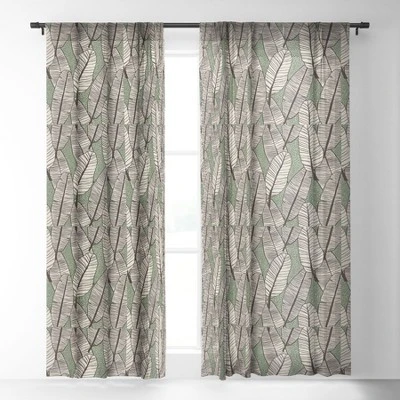Alisa Galitsyna Tropical Banana Leaves Pattern Single Panel Sheer Window Curtain - Society 6 1 Alisa Galitsyna Tropical Banana Leaves Pattern Single Panel Sheer Window Curtain - Society 6