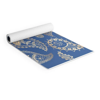 Cynthia Haller Classic Blue And Gold Paisley (6mm) 70" X 24" Yoga Mat - Society6 1 Cynthia Haller Classic Blue And Gold Paisley (6mm) 70" X 24" Yoga Mat - Society6