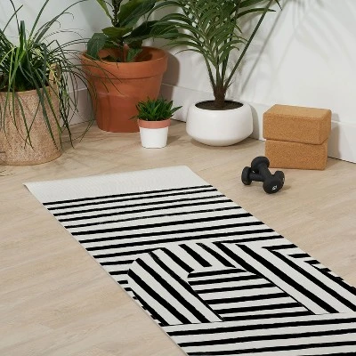 Bohomadic.Studio Minimal Series Black Striped Arch (6mm) 70" X 24" Yoga Mat - Society6 2 Bohomadic.Studio Minimal Series Black Striped Arch (6mm) 70" X 24" Yoga Mat - Society6 - Image 2