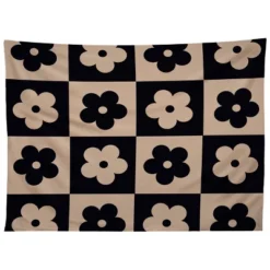 MariaMariaCreative Bloom Check Tan Tapestry - Society6 -Society6 Home Outlet Store GUEST dab45101 8ca6 456d a01d 8e562a515776