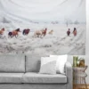 Kevin Russ Winter Horses Tapestry - Society6