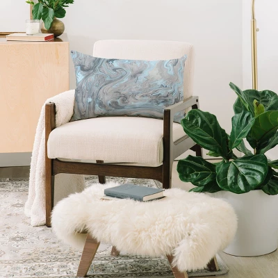 Lisa Argyropoulos Ice Blue And Gray Marble Oblong Throw Pillow - Society6 1 Lisa Argyropoulos Ice Blue And Gray Marble Oblong Throw Pillow - Society6