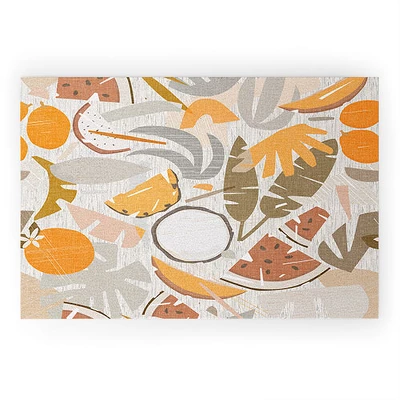 Evamatise Tiki Picnic Mid Century Modern Looped Vinyl Welcome Mat - Society6 2 Evamatise Tiki Picnic Mid Century Modern Looped Vinyl Welcome Mat - Society6 - Image 2