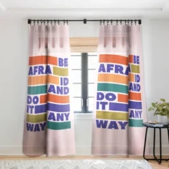 Showmemars BE AFRAID AND DO IT ANYWAY Single Panel Sheer Window Curtain - Society 6 -Society6 Home Outlet Store GUEST ed35b8fe 9d11 4919 a776 87524ebed47a
