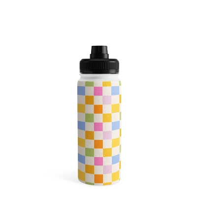 Iveta Abolina Eclectic Checker Check Cream Water Bottle - Society6 1 Iveta Abolina Eclectic Checker Check Cream Water Bottle - Society6