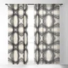 Sewzinski Modern Lines Grays Single Panel Sheer Window Curtain - Society6