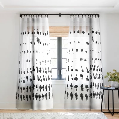 Galleryj9 Medium Dots Pattern Black And White Distressed Texture Abstract Single Panel Sheer Window Curtain - Society6 6 Galleryj9 Medium Dots Pattern Black And White Distressed Texture Abstract Single Panel Sheer Window Curtain - Society6 - Image 6