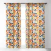 Avenie Citrus Fruits Blue Single Panel Sheer Window Curtain - Society6