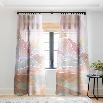 Sewzinski Pastel Mountains Single Panel Sheer Window Curtain - Society6 6 Sewzinski Pastel Mountains Single Panel Sheer Window Curtain - Society6 - Image 6